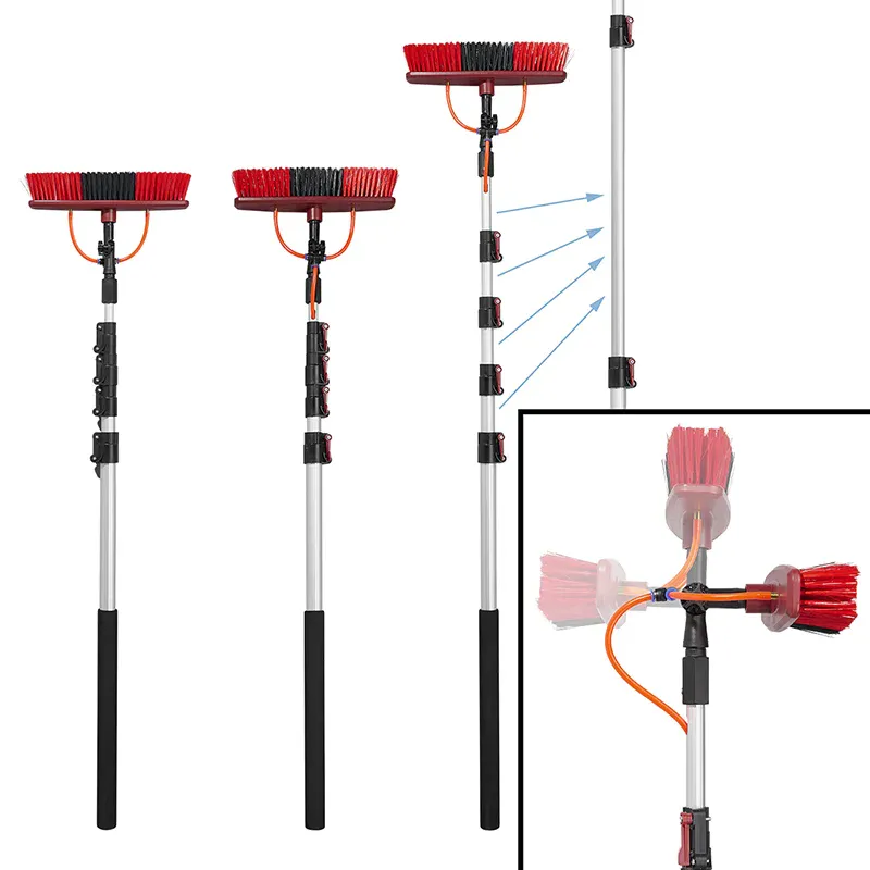 Vaskebørste Heavy Duty med teleskopskaft 166 - 700 cm og såpedispenser