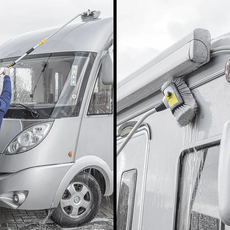 Vaskebørste 3D med sjamporeservoar og teleskophåndtak 1,9 m