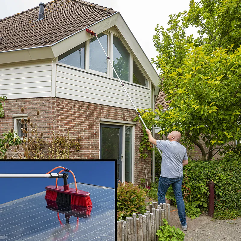 Vaskebørste Heavy Duty med teleskopskaft 116 - 450 cm og såpedispenser