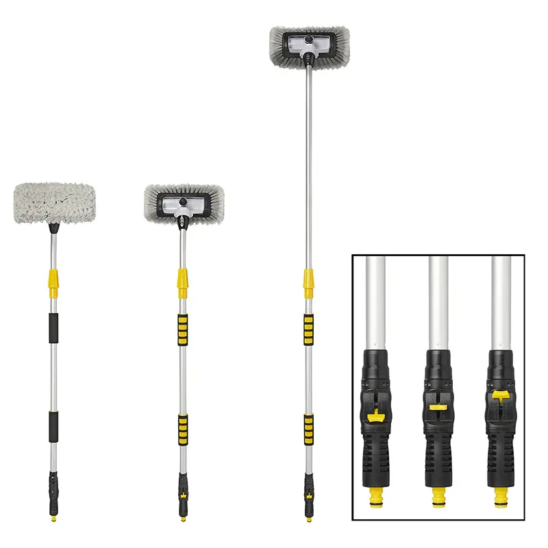 Vaskebørste 3D med sjamporeservoar og teleskophåndtak 1,9 m